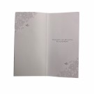 Bryllupskort dobbelt med konvolutt, flotte pålimte detaljer Hjerter (Innerkartong 10 stk) thumbnail