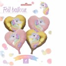 Folieballonger 4 pk. Enhjørning (Innerkartong 12 stk) thumbnail