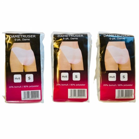 Dametruser 6 pk. Smal Superpris! (Innerkartong 12 pk.)