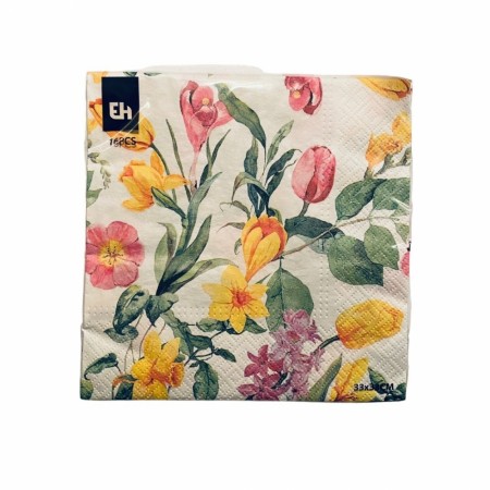 Servietter 16 pk. Blomster (Innerkartong 6 stk)