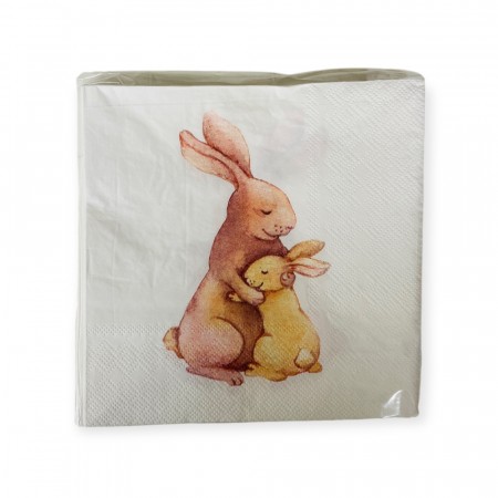 Servietter 20 pk Kanin klem (Innerkartong 12 stk)
