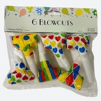 Blowouts 6 pk. 18 stk på strips (Innerkartong 18 stk)