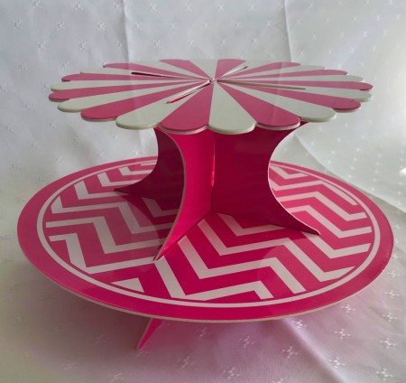 Kakefat Etasje Grønn og hvit (Innerkartong 12 stk)