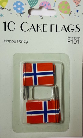 Kakeflagg 10 pk. (Innerkartong 6 stk)