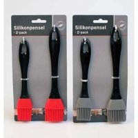 Kakepensel 2 pk. Rød (Innerkartong 12 stk)