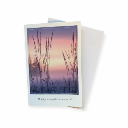 Kondolansekort dobbelt med konvolutt (Innerkartong 6 stk)