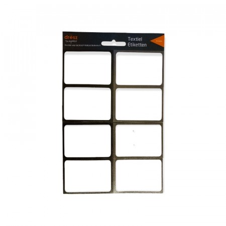 Tekstiletiketter 8pk - Sort og grønn/orange ass. (Innerkartong 24 stk)