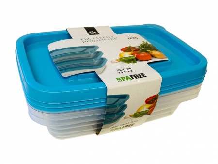 Plastboks 1 liter, 3 pk (Innerkartong 6 stk)