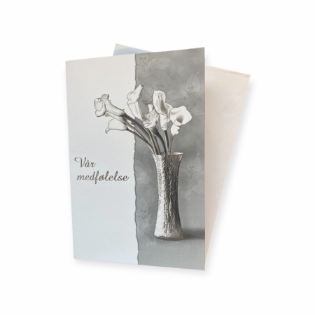 Kondolansekort dobbelt med konvolutt (Innerkartong 6 stk)