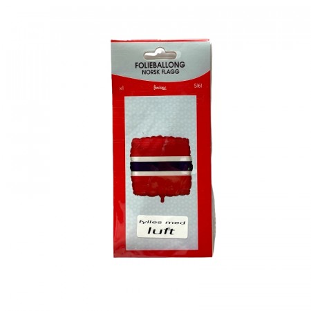 Folieballong - norsk flagg 45cm (Innerkartong 6 stk)