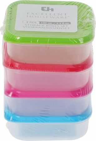 Plastboks 4 stk 100 ml (Innerkartong 12 stk)