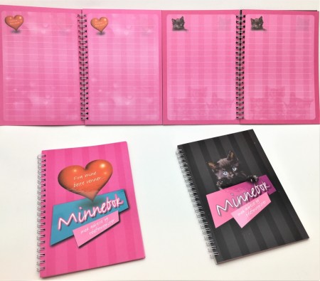 Skrivebok/Minnebok, 4 ass. (Innerkartong 12 stk)