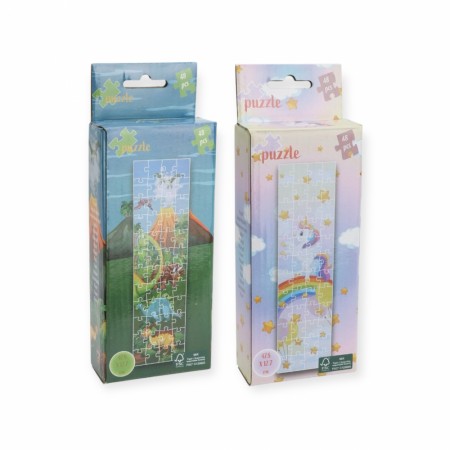 Puslespill 48 deler Enhjørning/Dinosaur (Innerkartong 12 stk)