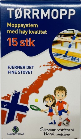 Tørrmopp 15 pk. (Innerkartong 6 stk)