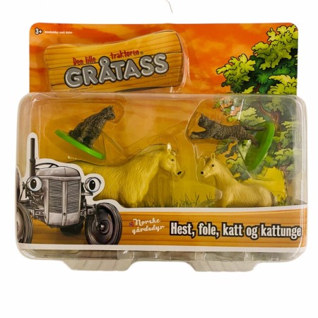 Gråtass Gårdsdyr 4 stk (Innerkartong 6 stk)