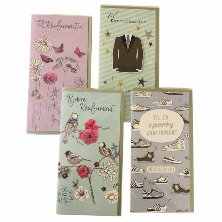 Konfirmasjonskort Eksklusive stor 24 pk Superpris! (Innerkartong 1 assortiment)
